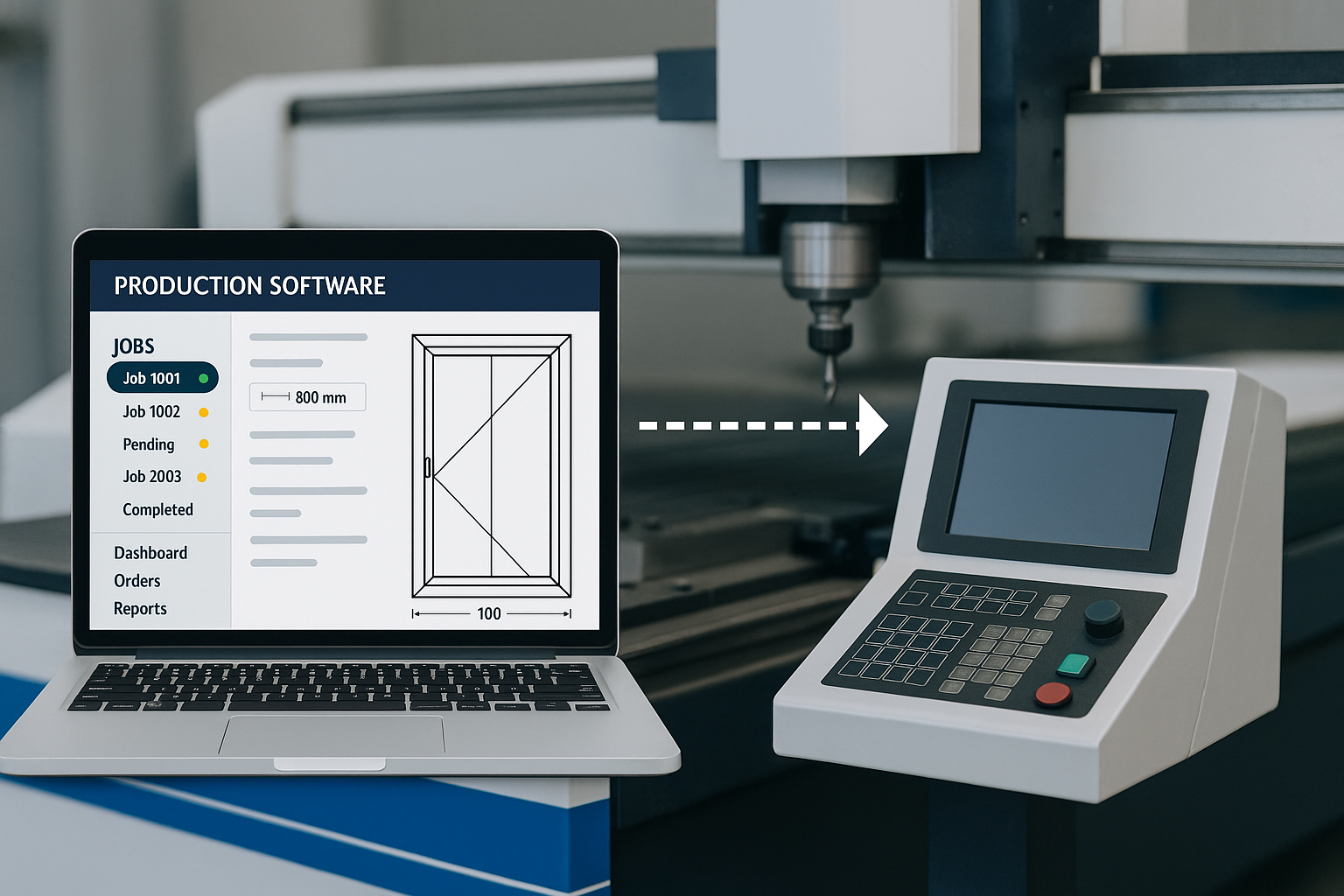 Integrazione tra gestionale e macchine CNC nel settore serramenti