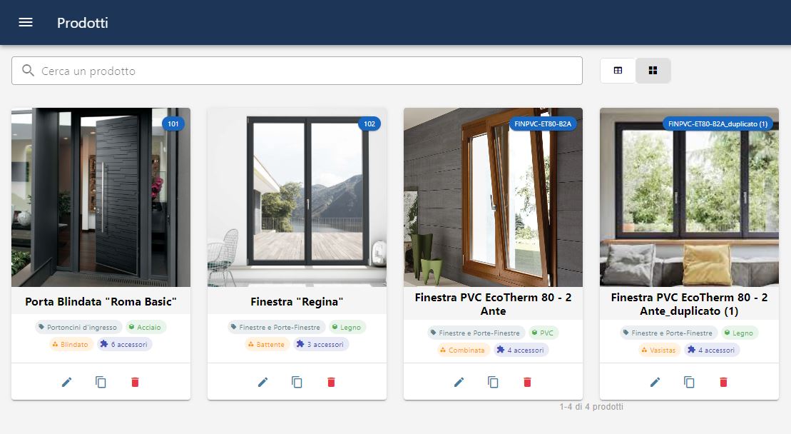 Catalogo prodotti serramenti